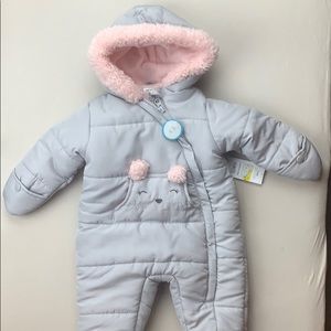 Adorable Snowsuit with Kitty Pocket